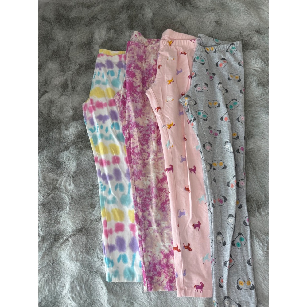 Cat & Jack The Childrens Place Girls Leggings Lot 4 Pair Size L 10/12 -0732